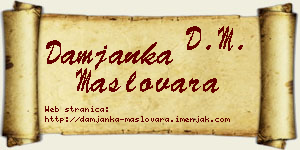 Damjanka Maslovara vizit kartica